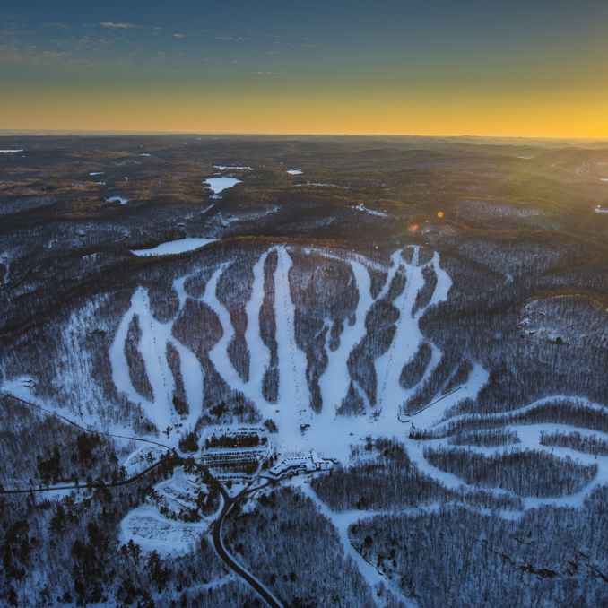 Somme Morin Heights Montagne Soleil Hiver Drone