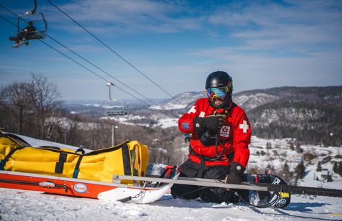 As a ski patrol, you will be responsible for ensuring the safety of users and compliance with mountain regulations. 