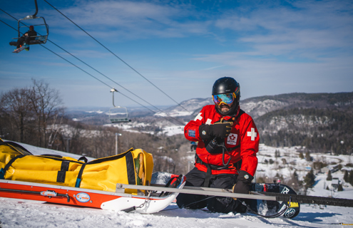 As a ski patrol, you will be responsible for ensuring the safety of users and compliance with mountain regulations. 