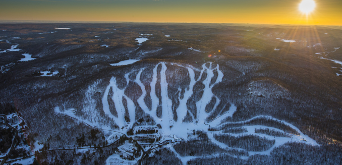 Somme Morin Heights Montagne Soleil Hiver Drone