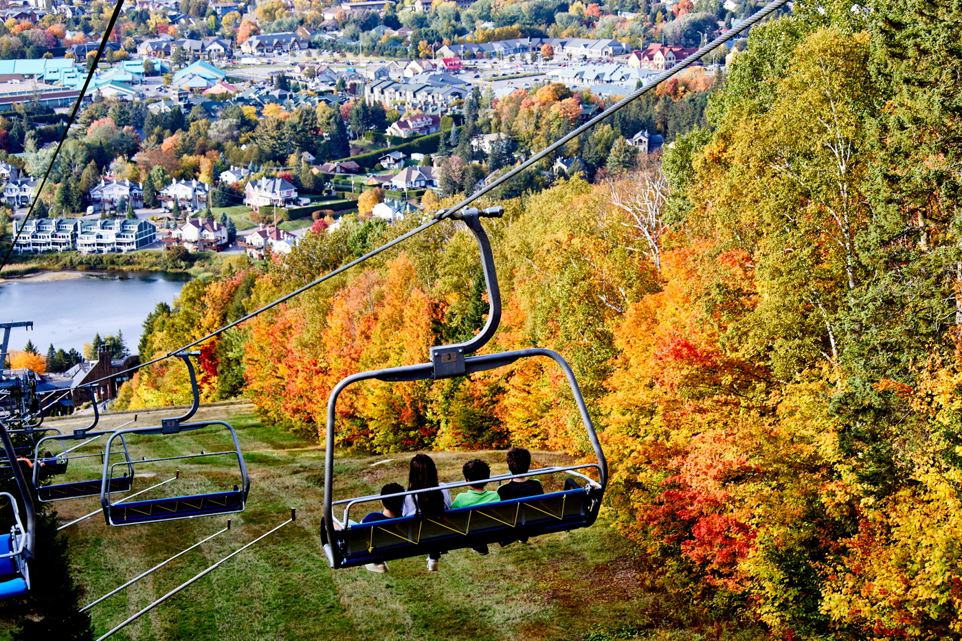 Sommet Saint Sauveur Couleurs Automne Paysage Chaise Enfants