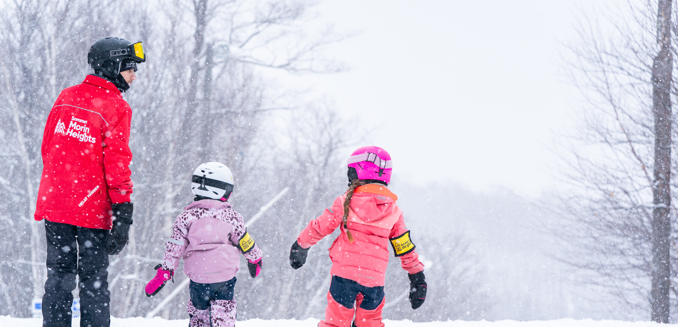 Sommet Morin Heights Ecole Glisse Pente Apprendre Ski Famille