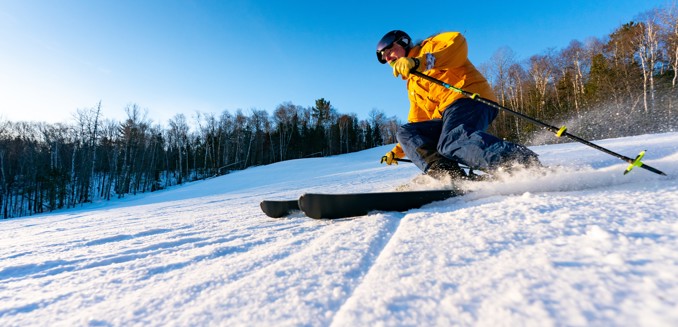 Sommet Saint Sauveur Snow Ski Neige Hiver Ciel