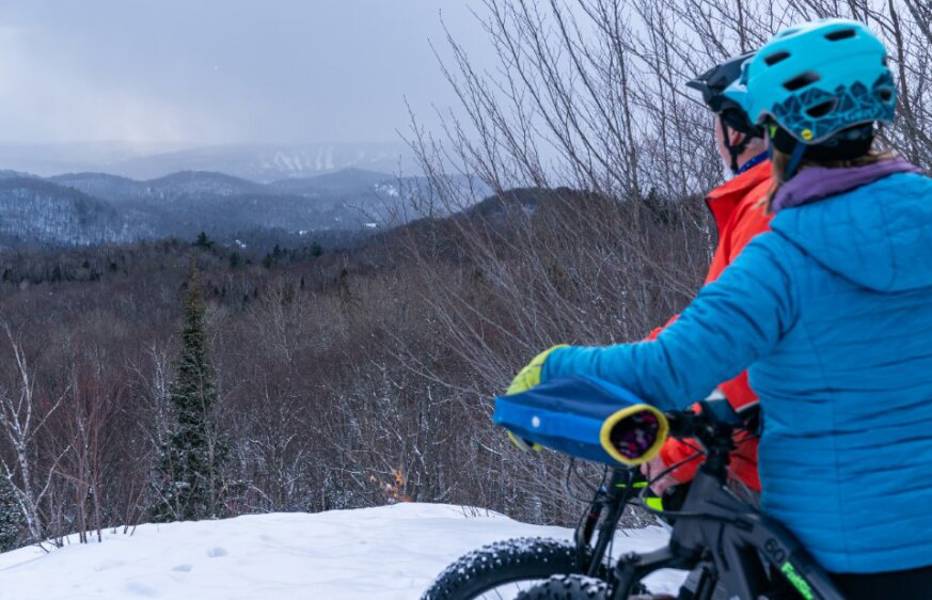 Sommet Morin Heights Velo Fat Bike Hiver Paysage Sport